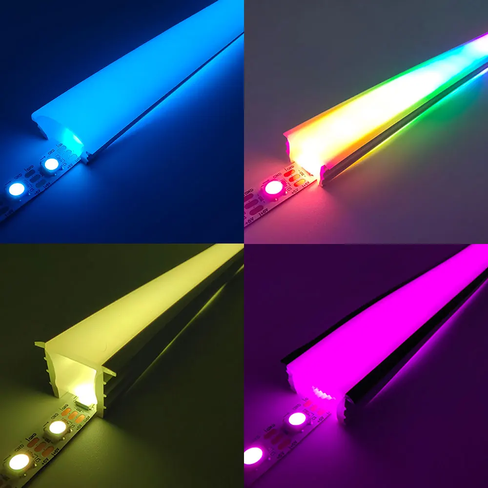 WS2812B 5050 RGB RGBW 2835 Light Strip Recessed LED Flexible  Silica Gel Covering Tube Suitable for Bedroom Courtyard Decoration