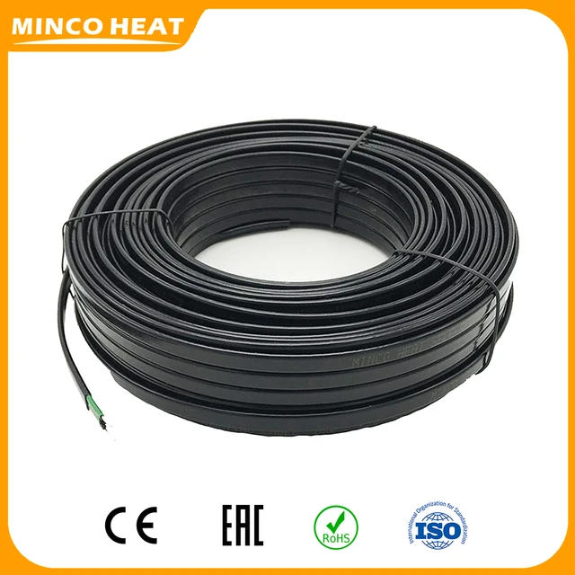 Minco Heat 12V 24V 110V 220V fajka wodna przeciw zamarzaniu ochrona przed mrozem kabel grzejny do dachu samoregulujący grzejnik elektryczny drut