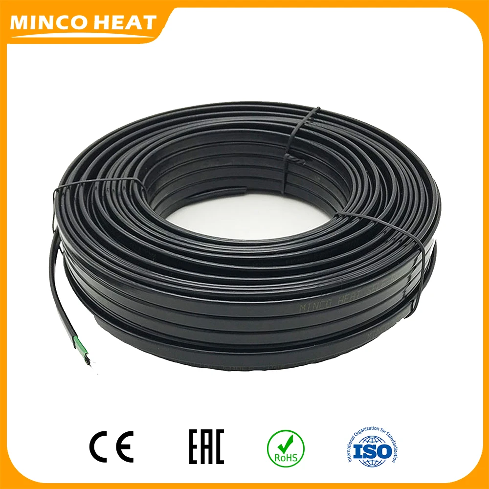 Minco Heat-12V 24V 110V 220V 워터 파이프 동결 방지 서리 보호 히팅 케이블, 지붕 자기 조절 전기 히터 와이어 