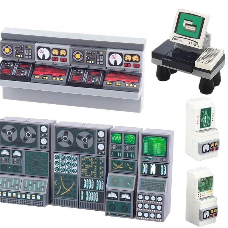 MOC ビルディングブロックプリントミニレンガフィギュア装飾コンピュータコントローラマシンモデルアクセサリー食品看板 DIY おもちゃ