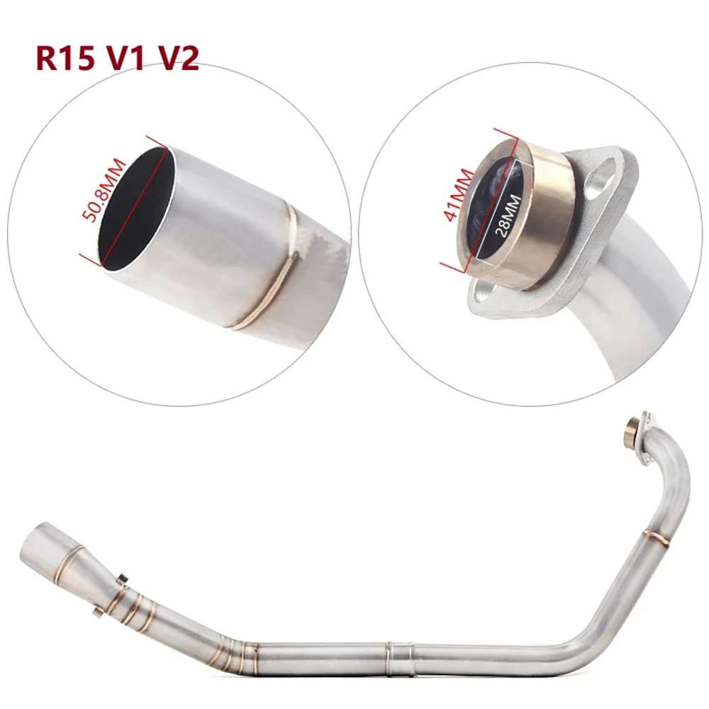 slip-on Motorcycle Full Exhaust Escape System Pipe Muffler Exhaust Pipe For Yamaha YZF-R15 R125 MT125 MT-15 2008-2023 V1 V2 V3