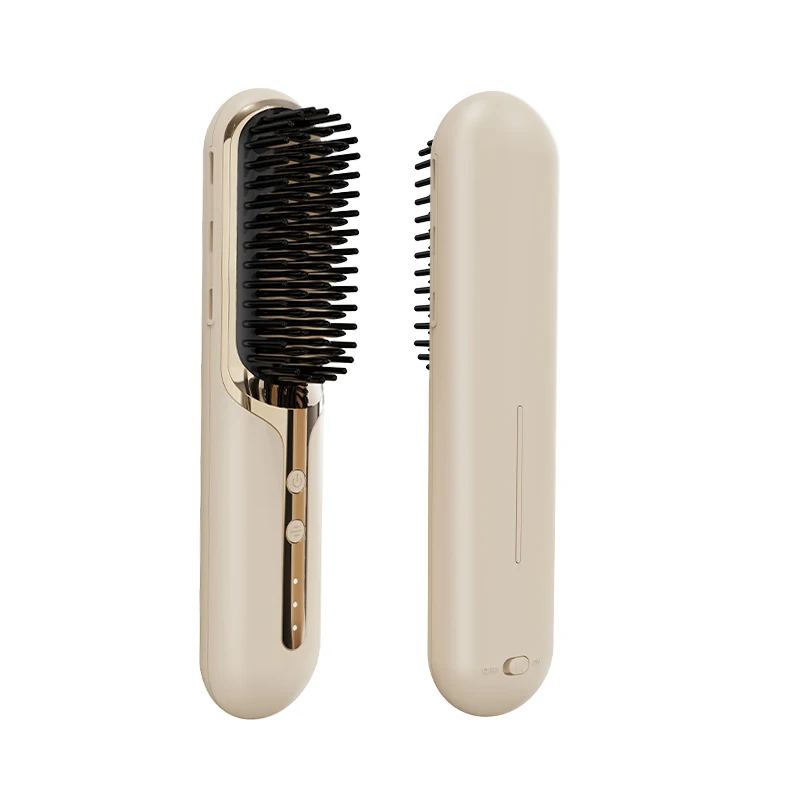 Professional Cordless Hair Straightener Comb Rechargeable Wireless Hair Brush for Salon and Home Hair Styling Tool