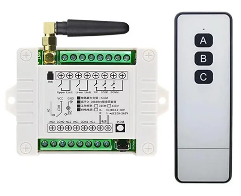 DC12V 24V 36V 2CH Wireless remote control switch Motor forward inversion forward/reverse/stop for- shutters/gate/projection