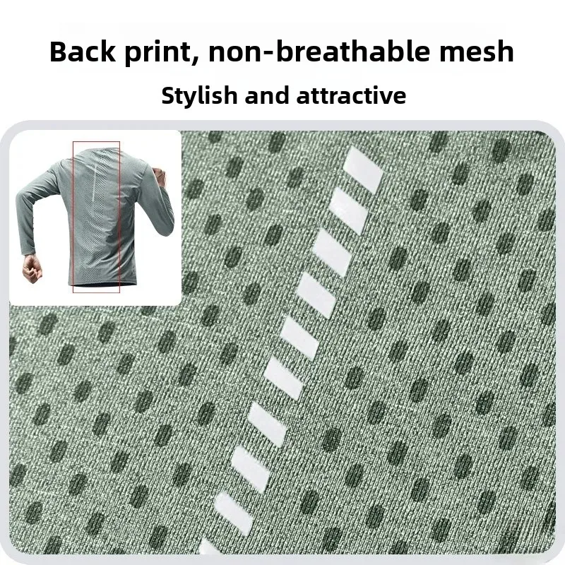 Men's Long Sleeve Running T-Shirt Quick Dry Breathable Loose Fit Basketball Sports Training Mountain Climbing Sweat Absorbent...