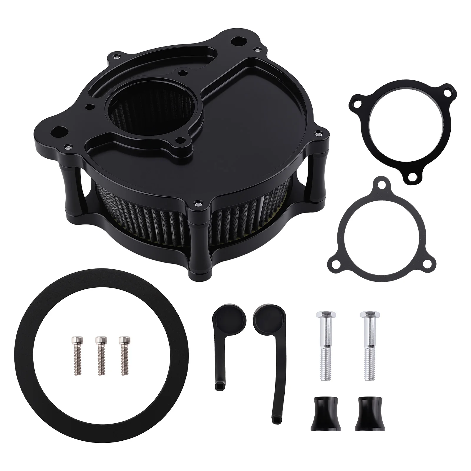 

Впускной фильтр воздухоочистителя для Harley Touring Street Glide Road King 17-23 Black