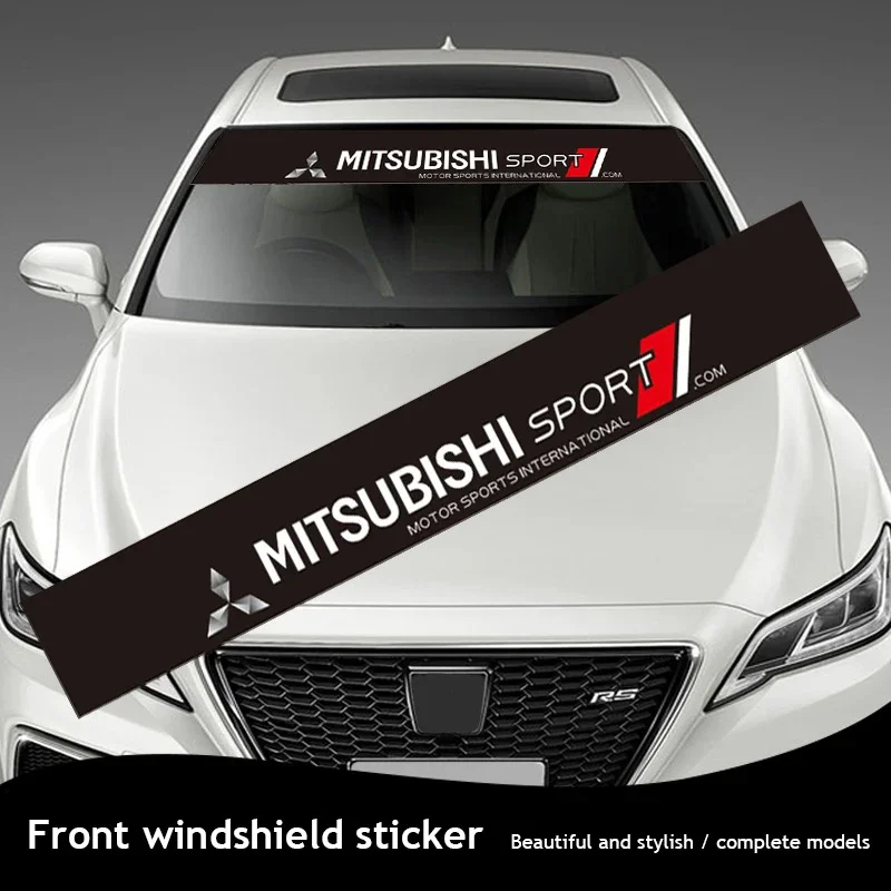 

Car Front Rear Windshield Sticker for Mitsubishi All Models Outlander Lancer ASX Pajero Vinyl Banner Decal Auto Accessories