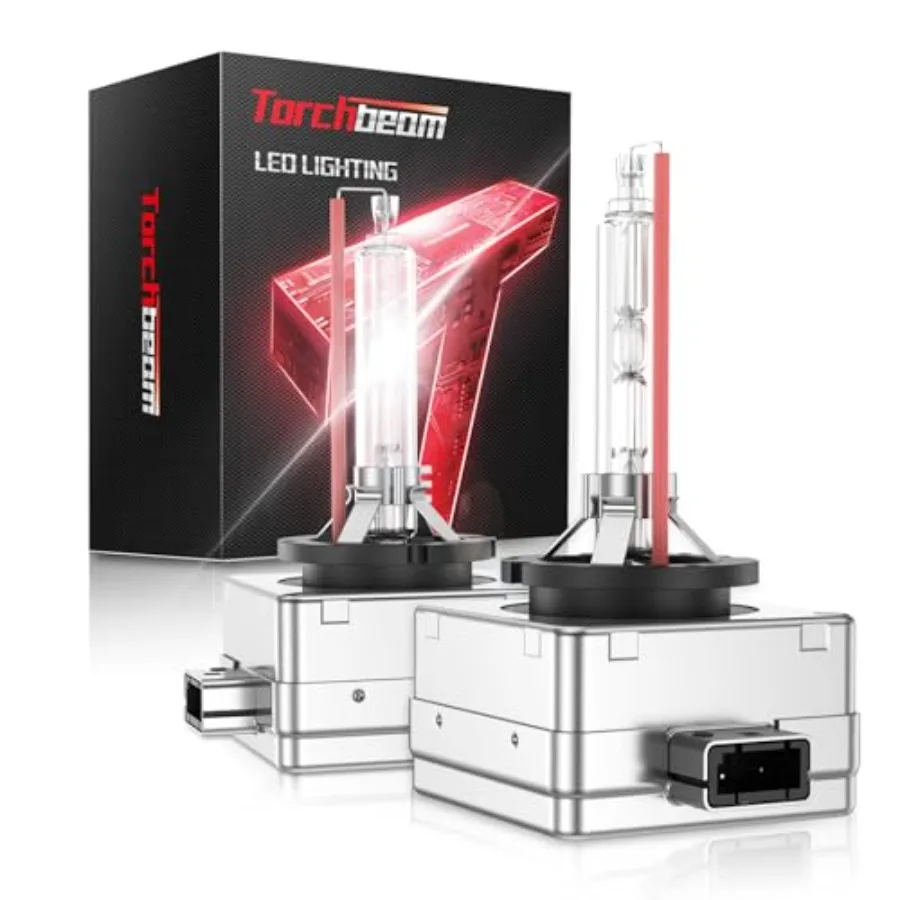 

HID Bulbs Xenon 6000K 35W HID Bulb with Metal Stents Base Waterproof Design Plug and Play Pack of 2