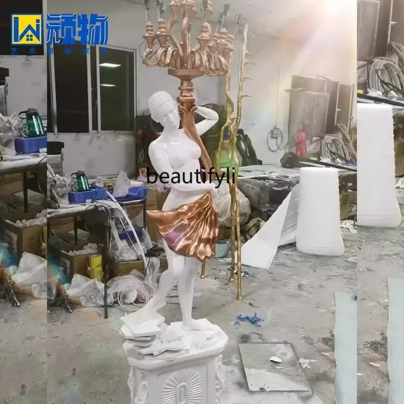 

Yh29 Fiberglass sculpture figure statue European Western decoration courtyard landscape garden hotel building ornaments