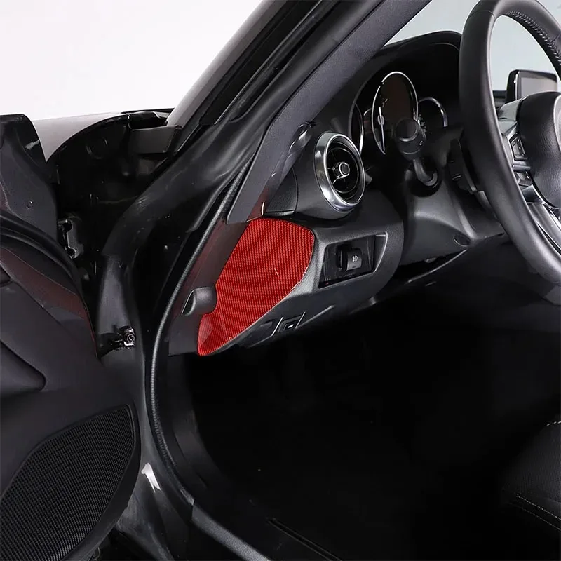 For Mazda MX-5 Miata Roadster 2016-2024 Soft Carbon Fiber Car Dashboard Side Panel Cover Trim Sticker Interior Car Accessories 6
