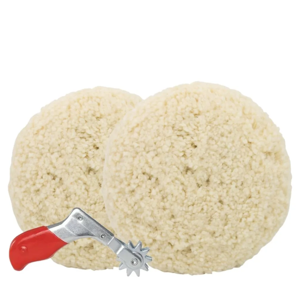

Полировальные подушечки Woolous Wool, 7 дюймов, 2 упаковки подушечек из 100% натуральной овечьей шерсти для полировки с крючком и петлей.