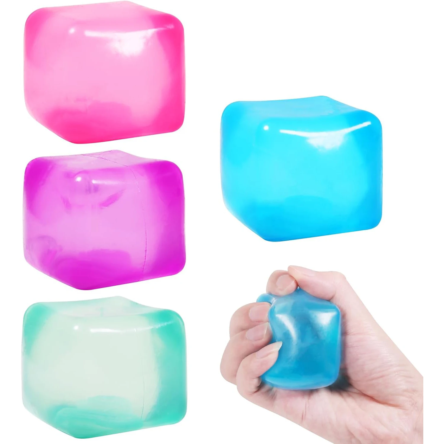 

Decompression cube water cube simulation high permeability gel fingertip sedation toy kneading music slow rebound