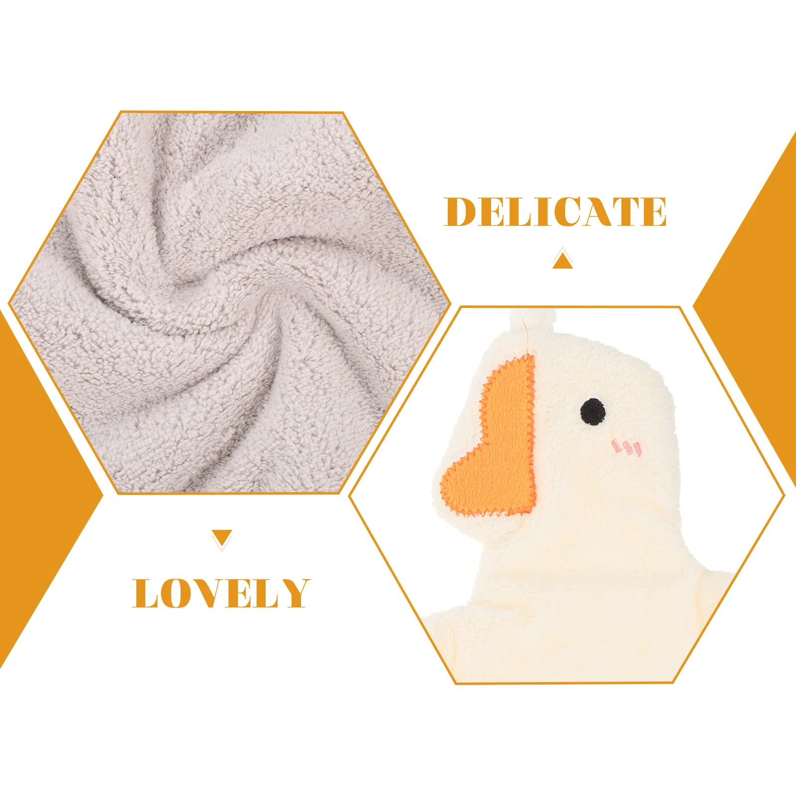 

2pcs Hand Towels Soft Coral Fleece Absorbent Quick Drying Cute Bath Kitchen Fitness Kids Restroom Bracket