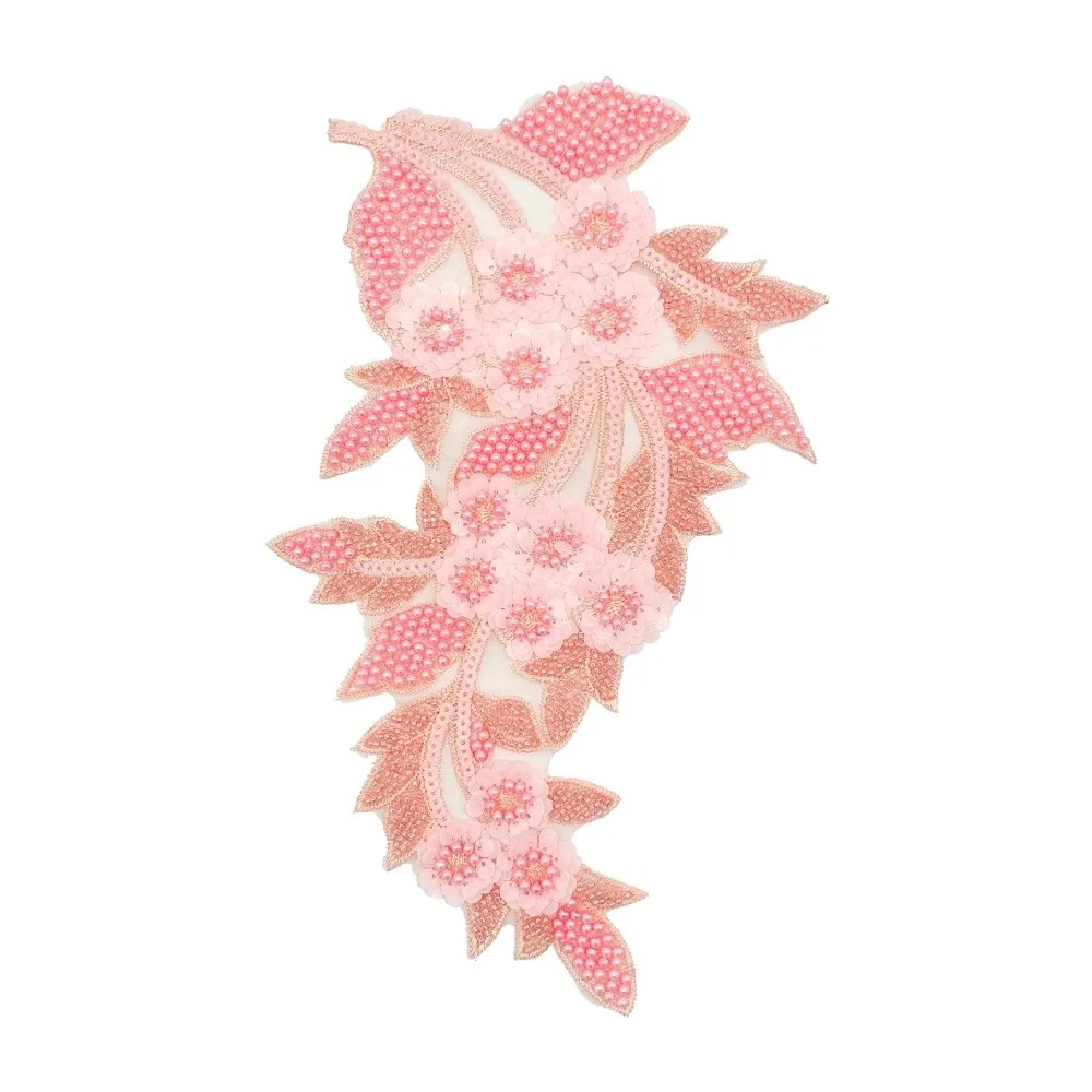 

Fashion 3D Sequin Flower Patches Embroidery DIY Embroidered Patches Handmade Handwork Patches Wedding Dress