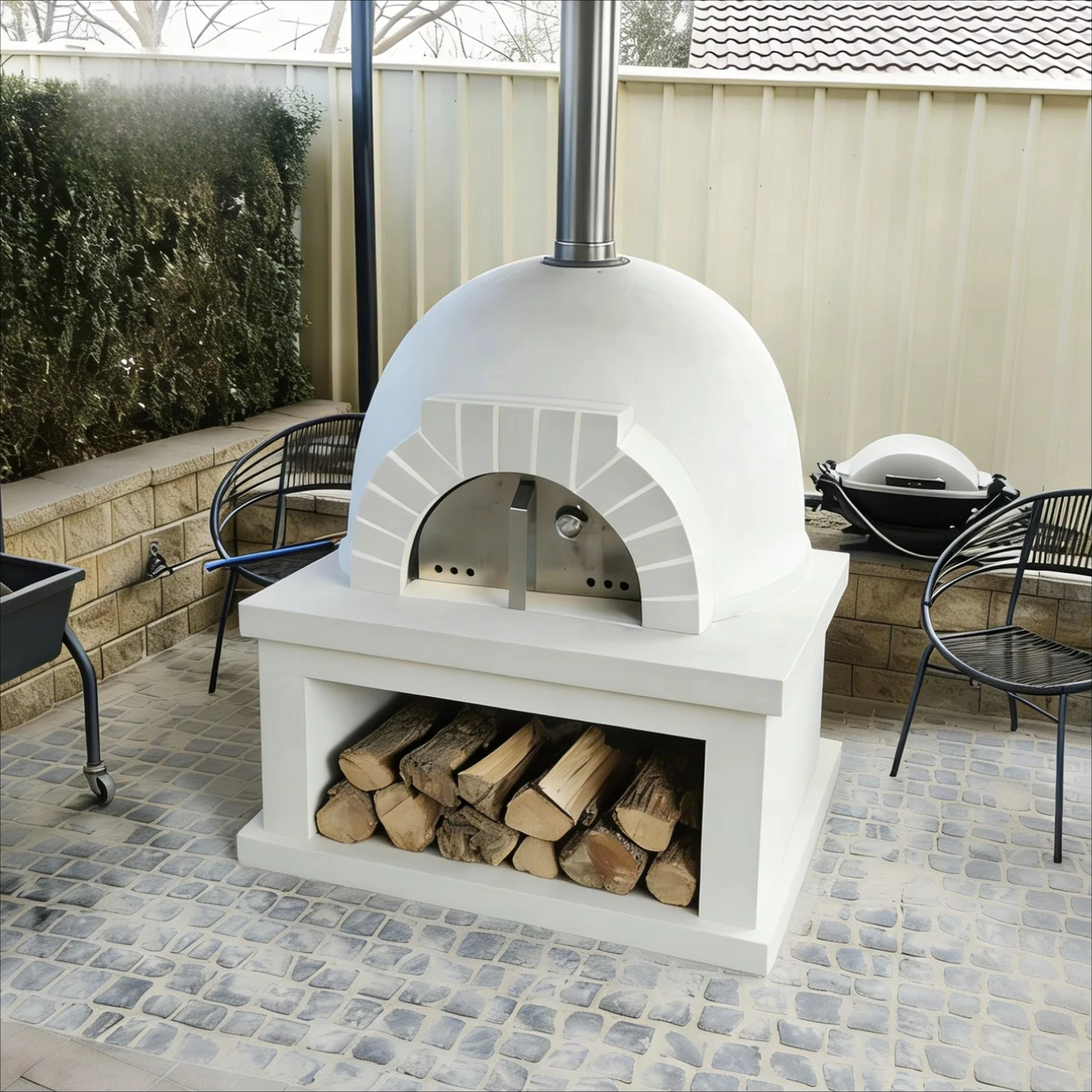 

hj-Italian Industrial Manufacturer Build in Pizza Oven Out Door Brick Wood Fired Oven Price for Home Use@