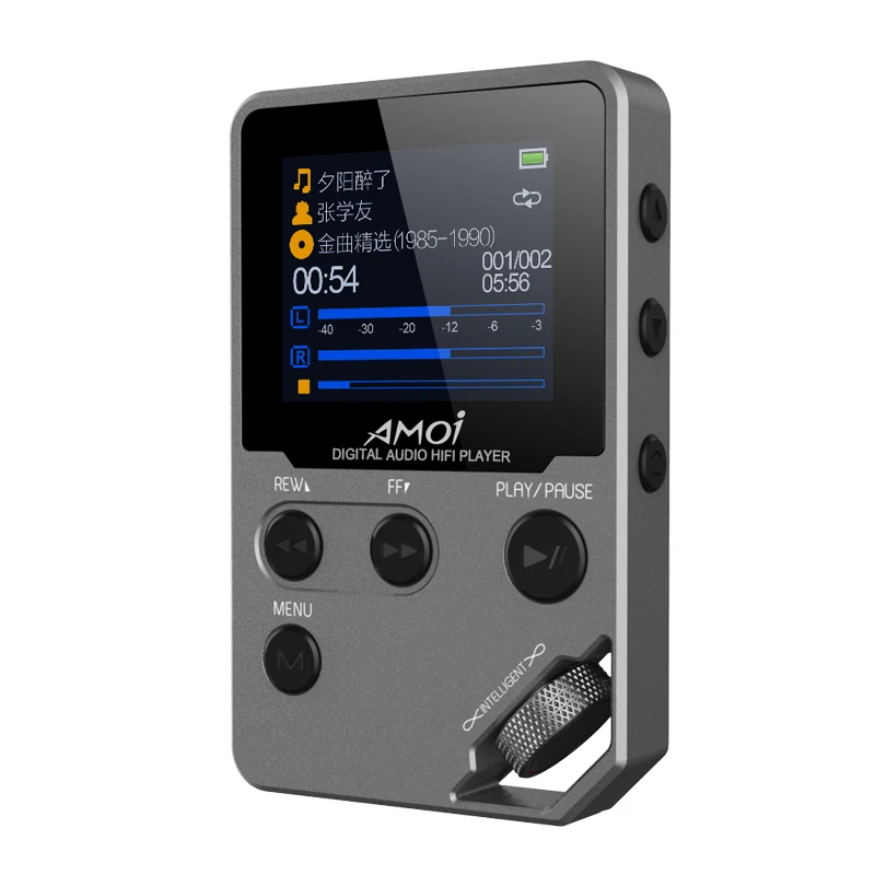 Amoi-C10 HIFI MP3 Portable HD Lossless Music Player, MP4 Player, Radio Support, FM, TF, Ebook, Stereo Recorder, Trackwheel, Walk