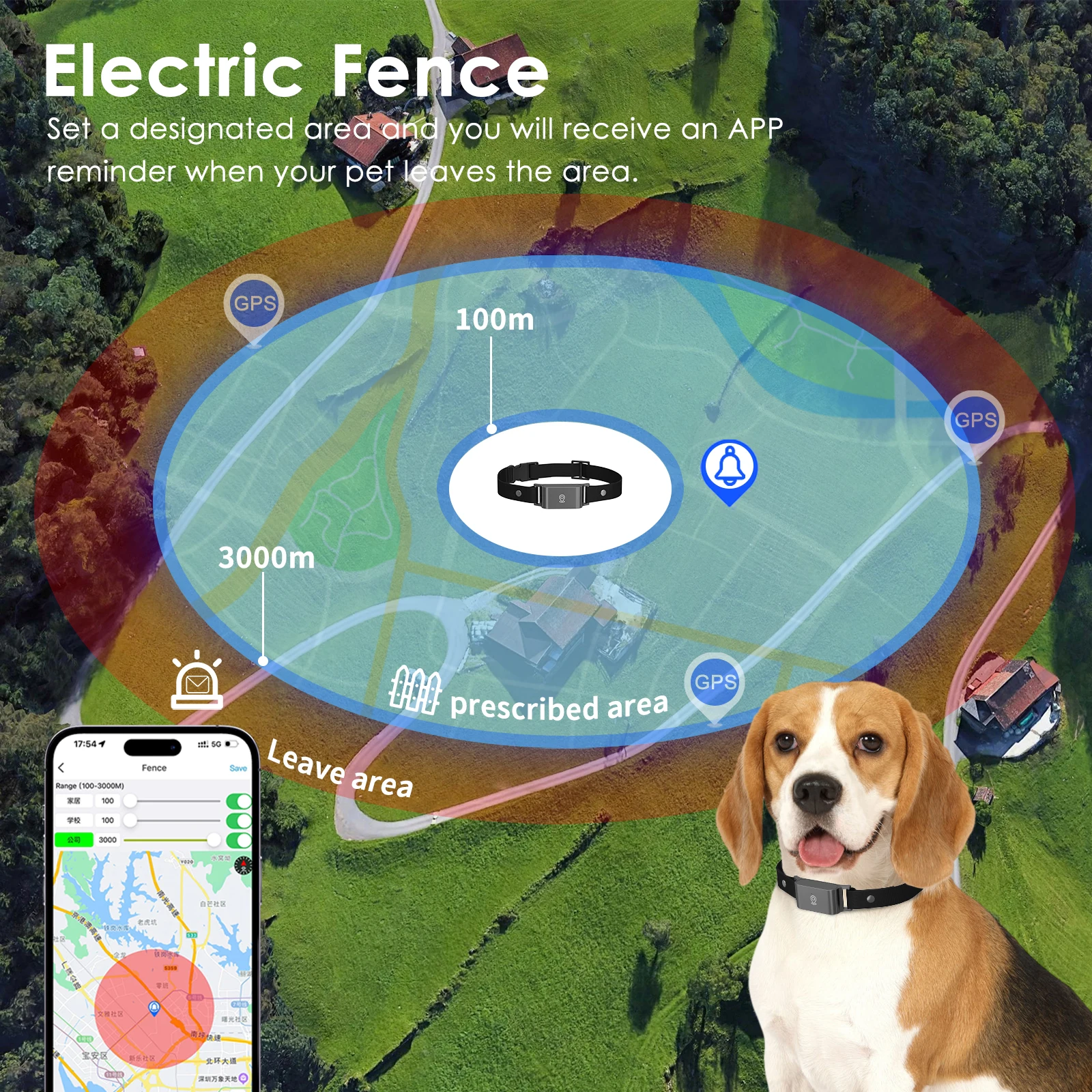 4G GPS Tracker Pet for Dog Cat Fashion Neck Collar Location Smart Tracking Lmitation Lost 4G SIM