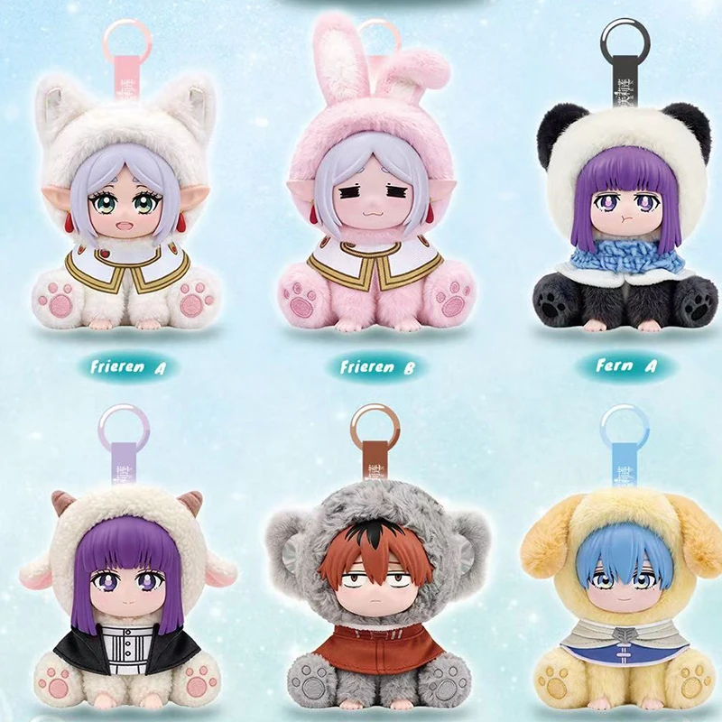 EAKI Frieren Beyond Journey‘s End The Animal Party Sitting In A Row Series Llavero Caja Sorpresa Juguete Coleccionable Regalo para Fans