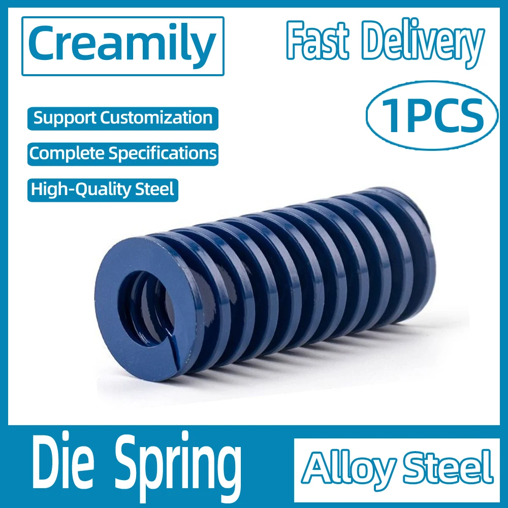 

Creamily 1PCS/2PCS Blue Spiral Stamping Compression Die Spring 65MN Steel Spring Multifunction Spring Support Customization