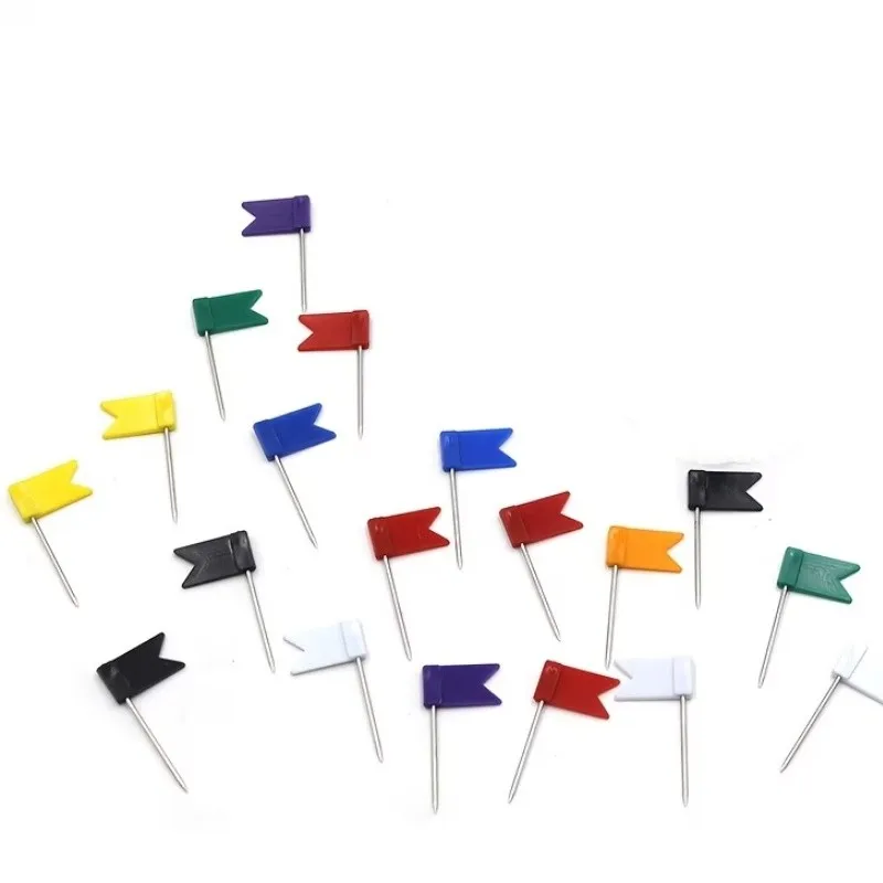 Creative Flag Shape Creative Map Markers, 156 pcs, Home Cork Board Decor, Lightweight Easy Push for File Notice Fixing