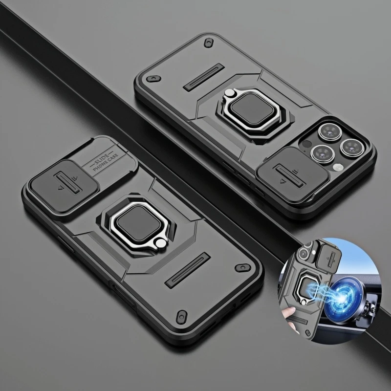 حافظة لهاتف آيفون 17 16 15 14 13 برو بلس ماكس آيفون 17 برو اير 17 برو غطاء حامل مغناطيسي للسيارة