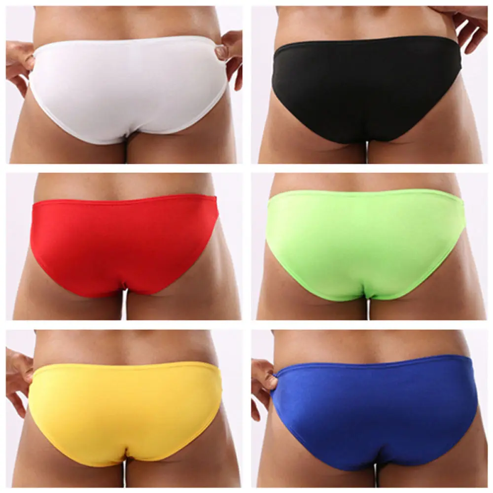 Mens Breathable Nylon Briefs Low Rise U Convex Pouch Underwear Sexy Bikini Swimwear Comfortable Trunks Fashion Beach Wear