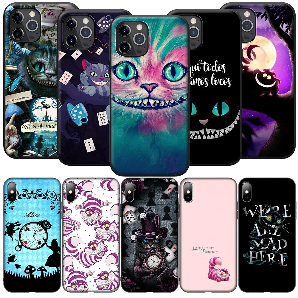 SK2 Alice in Wonderland Cute Cat Phone Soft Case for Realme C3 C2 3 3i 5i 5 6s 6 7 8 8i 9i Pro