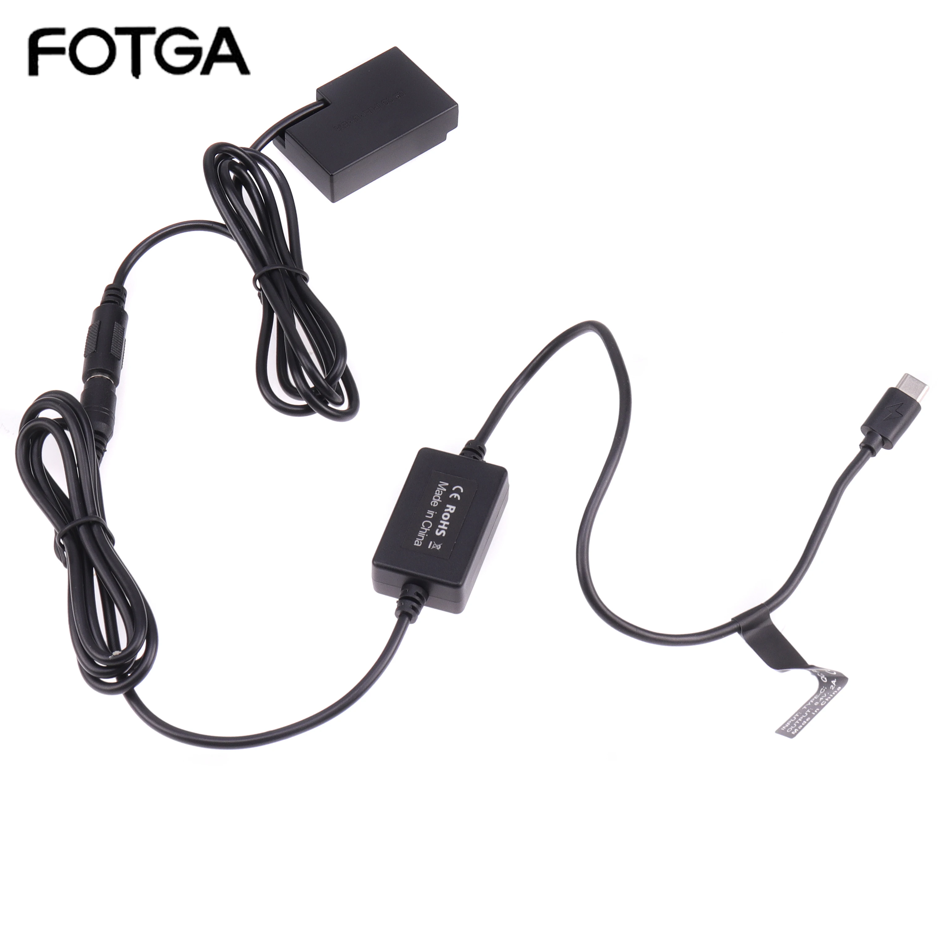 FOTGA Decoded LP-E18 Dummy Battery Adapter +Type C Cable for Canon RP 77D 200D 250D 750D 760D 800D 850D Rebel T6i T6s T7i T8i