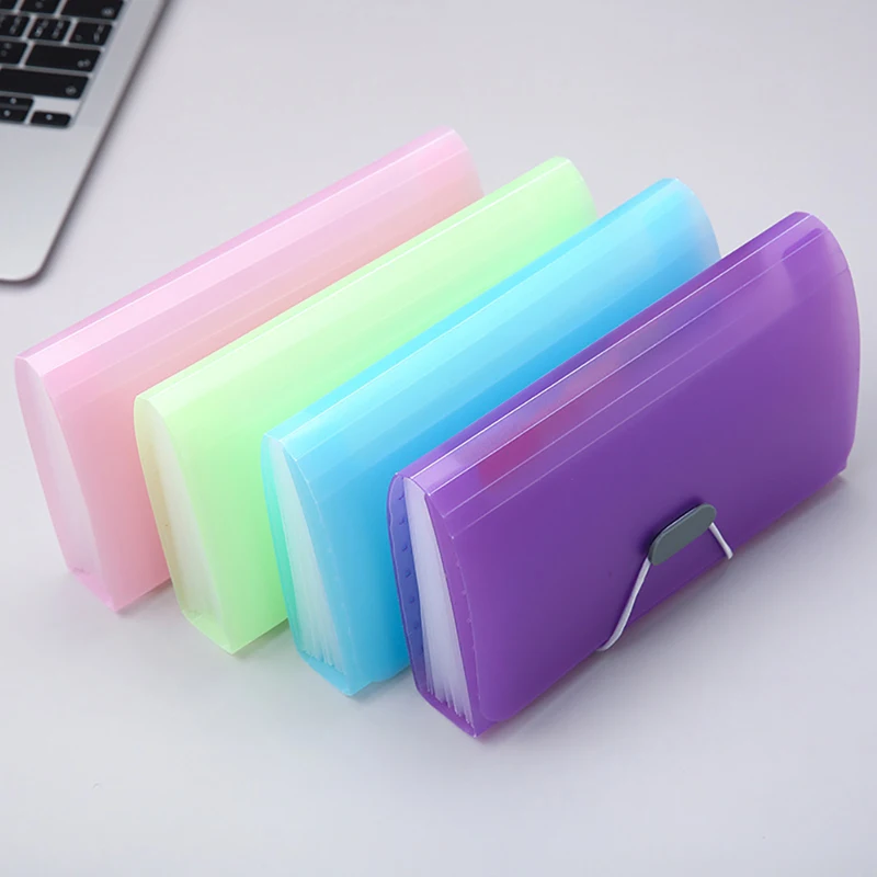 A6 Expanding Wallet Organ Bag Waterproof File Bag Organizer Data Book 13 layers