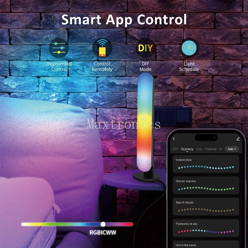 Bluetooth/TUYA RGB Pickup Licht mit Fernbedienung USB Musik Rhythmus Licht für Zimmer Bar Desktop Weihnachten Atmosphäre Lampe Dekor