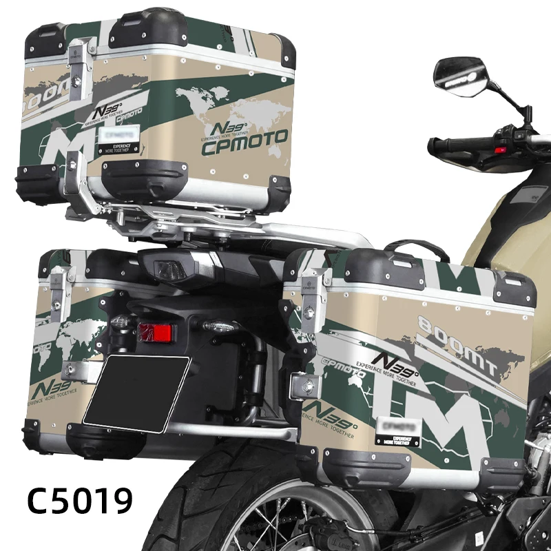 Autocollants de moto GP BIKE pour CFMOTO 800stuff N39 °, dehors Touring Explore Edition, autocollant de sacoche en aluminium décoratif