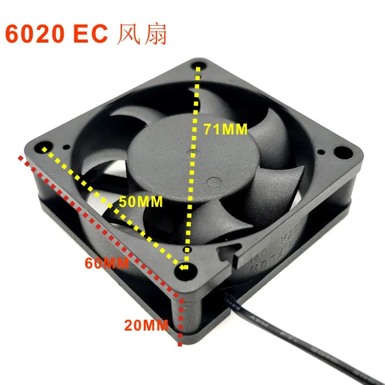 6 CM/CM AC 110V-220V EC BALL AC wentylator chłodzący 6020