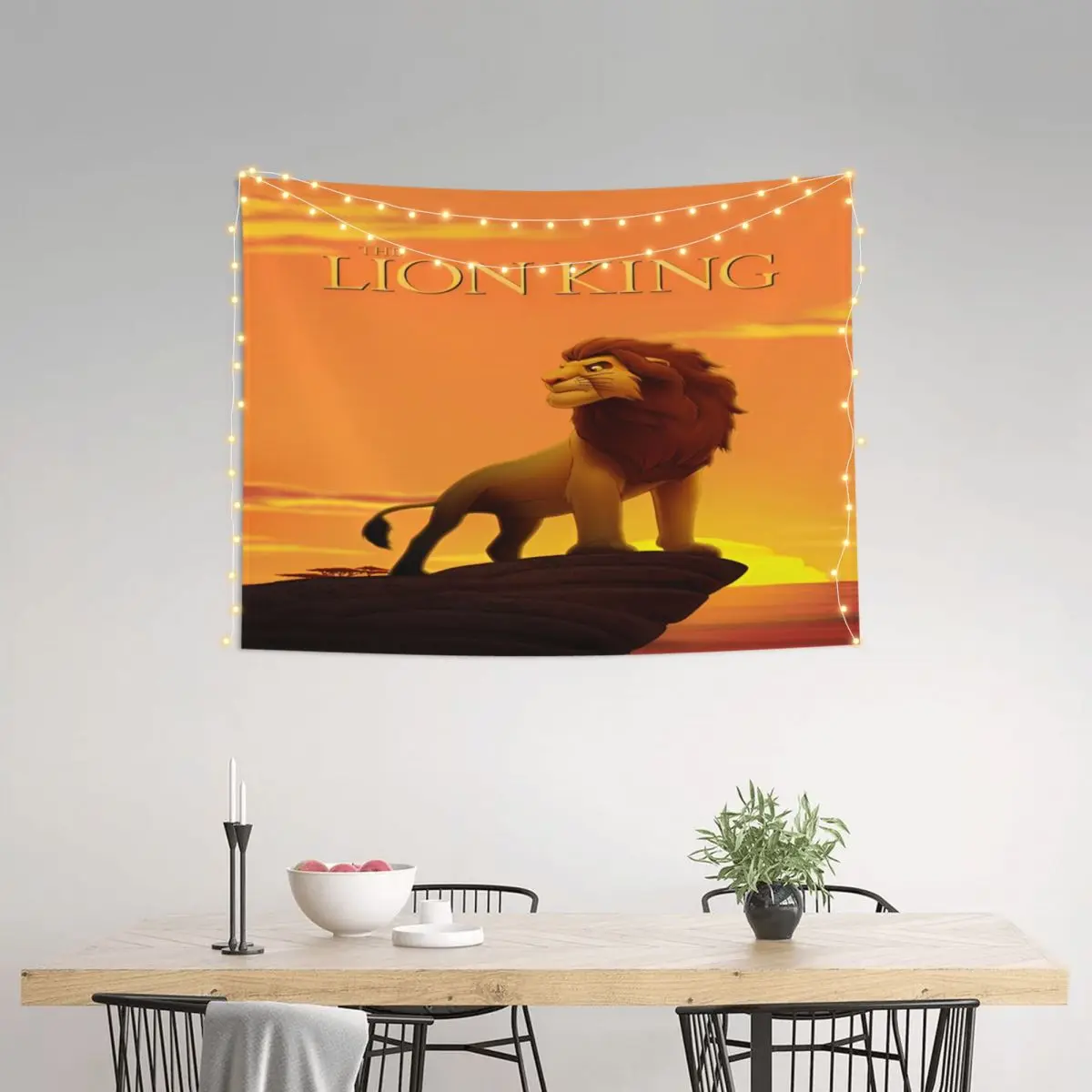 Lion King Simba Tapestry for Dorm Aesthetic Tapestries Wall Hanging Backdrop for Living Room