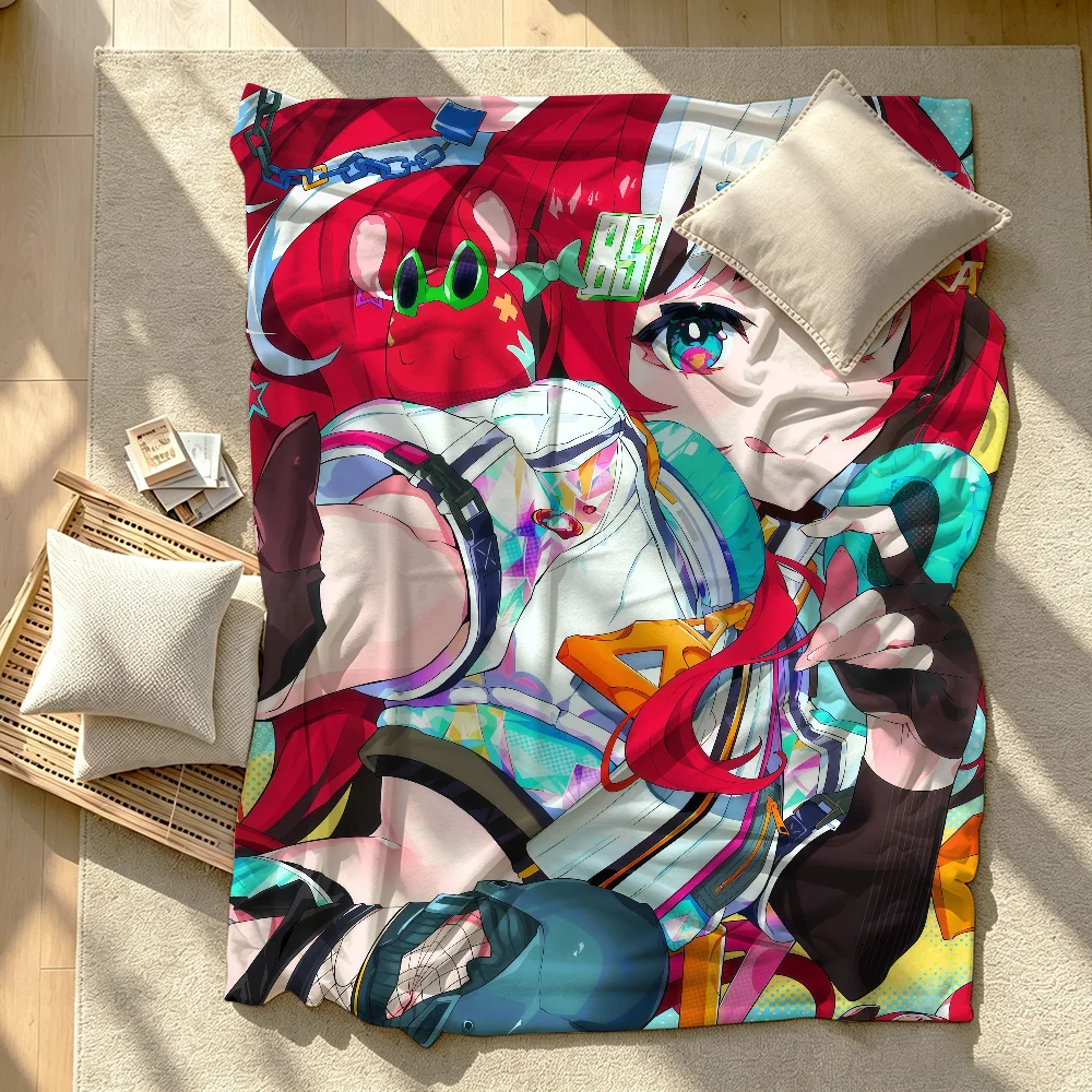 VTuber H-Hakos Baelz Blanket Soft Warm And Thick Perfect For Bedroom Living Room Bed Sofa Camping Picnic Office Gift