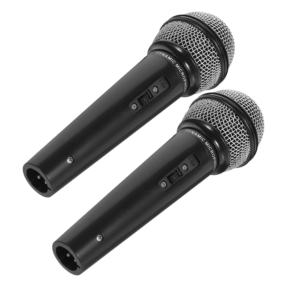 2 Pcs Children Props Microphone Simulation Model Kids Toys Vintage Work