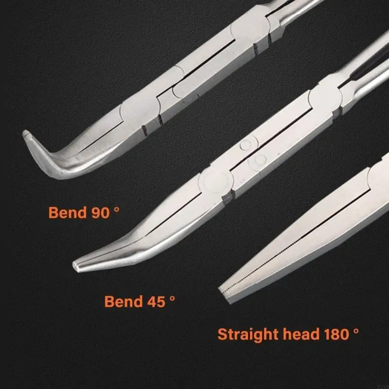 Double Joint Pliers with Comfortable Rubber Handle Narrow Space Tool Automotive Repair Tool Upgrades for Versatile Use 