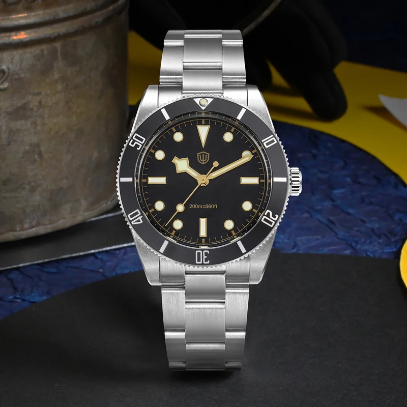 Watchdives WD7922 BB54 Watch VH31 Quartz Movement Waterproof 200m Sapphire Luminous 37mm Vintage Stainless Steel Men Watches