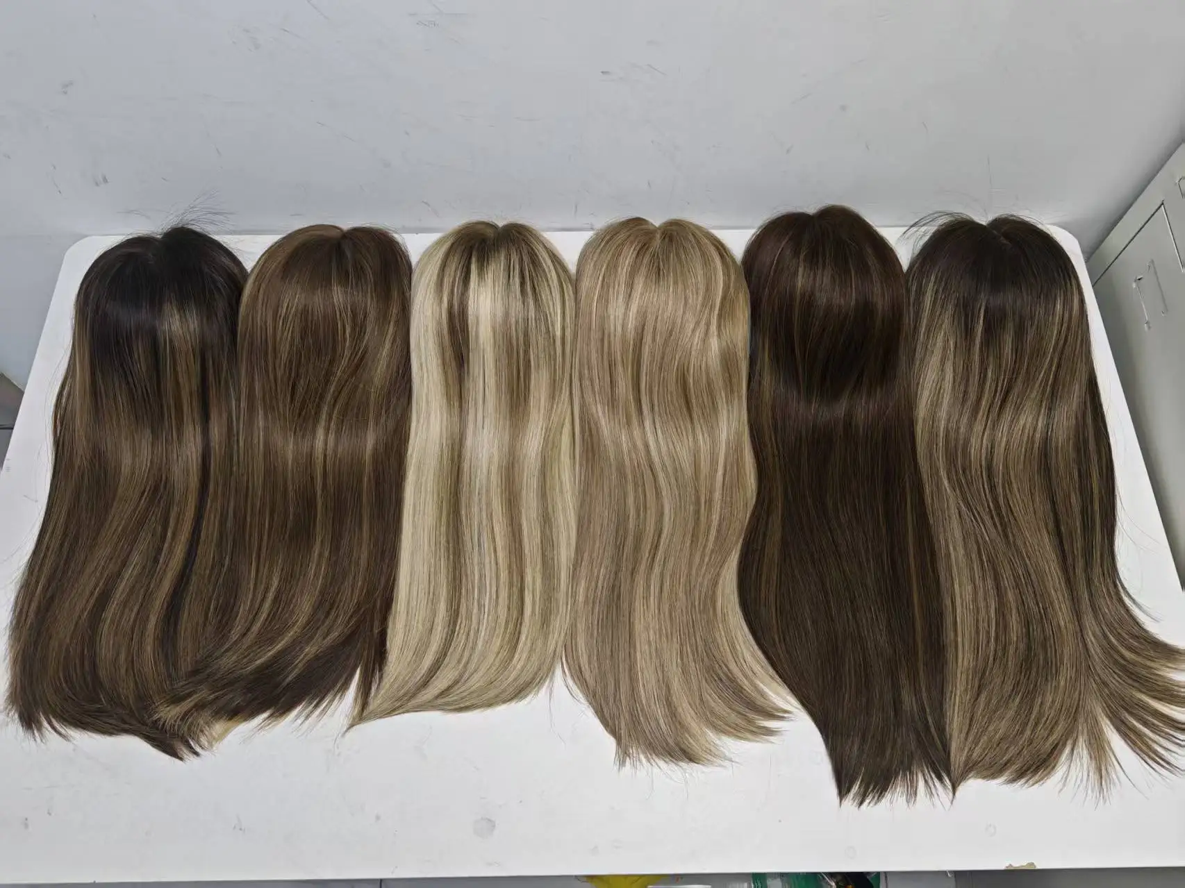 شعر مستعار يهودي بدانتيل أمامي للنساء شعر بشري مفرود من الحرير الطبيعي بدون صمغ مقاس 13 × 5 بوصة #1