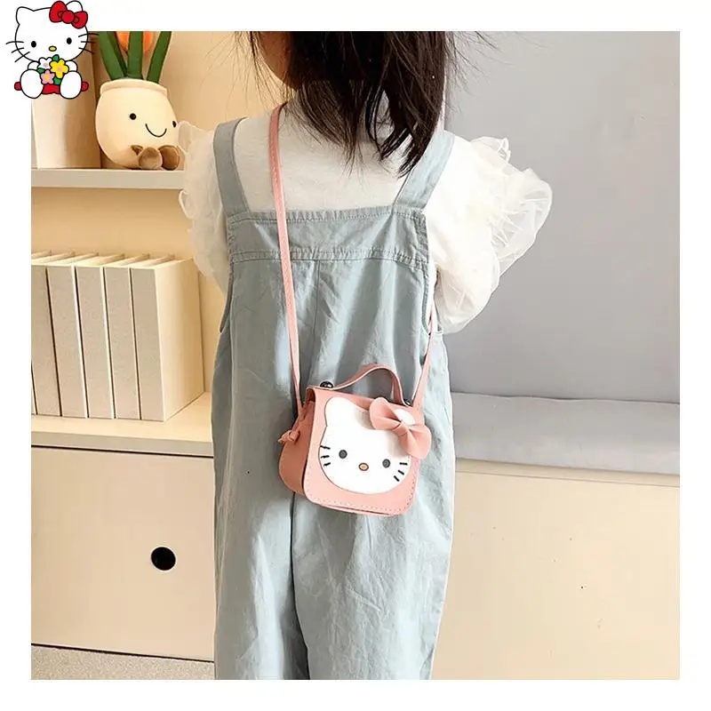 

Cute Sanrios Hello Kittys Children Backpack Diagonal Package Shoulder Bag New Fashion Decoration Small Change Bag Festival Gift