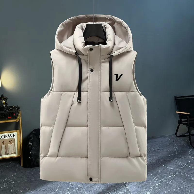 

2024 New Winter Brand Golf Wear Vest Warm Sleeveless Jacket Casual Vest Windproof Coat Men's Zipper Down Vest Clothing