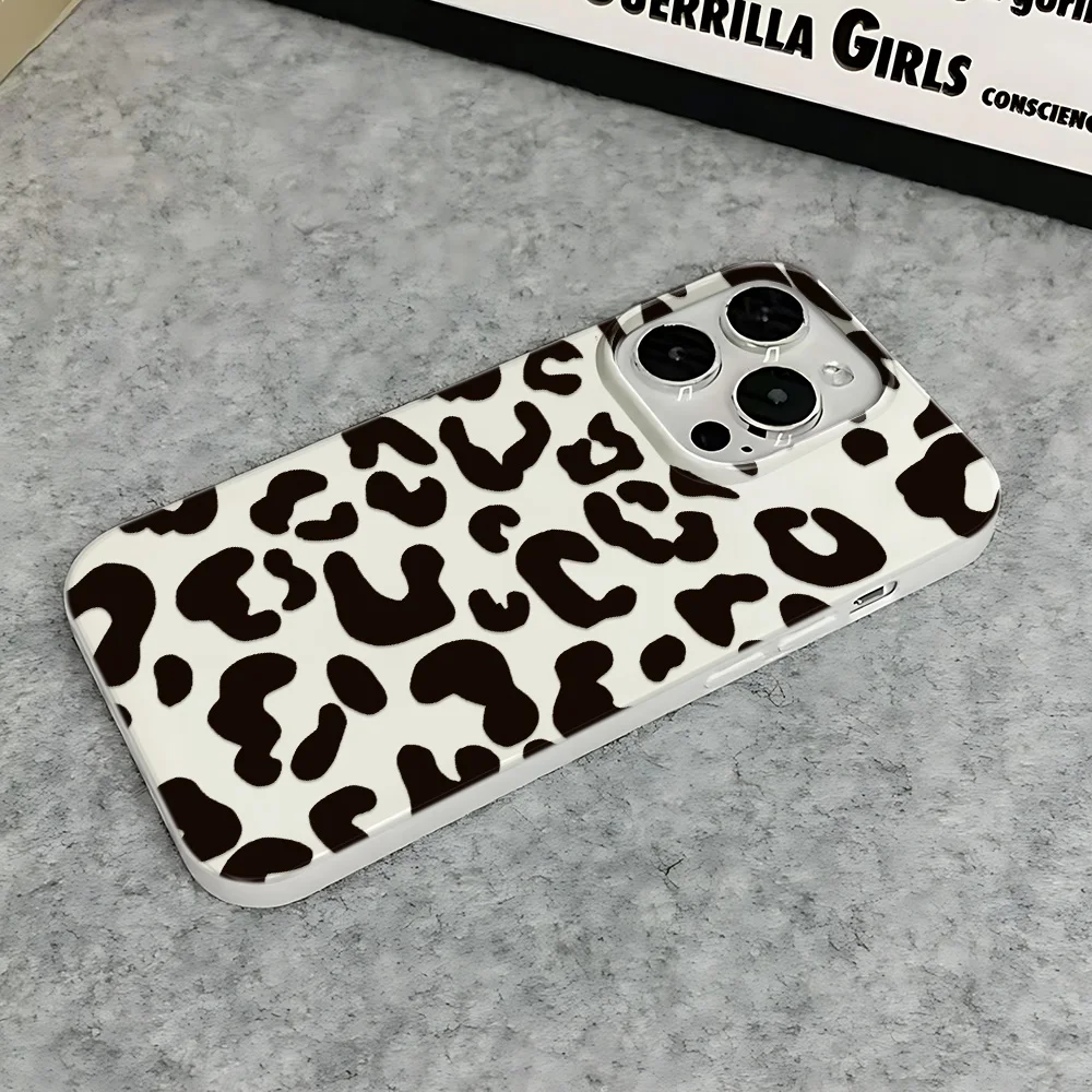 Classic Brown Leopard Print For Iphone 16 15 14 13 12 11 Pro Max Plus Phone Case 17 Air 16 Advanced Anti Fall Phone Case Cover