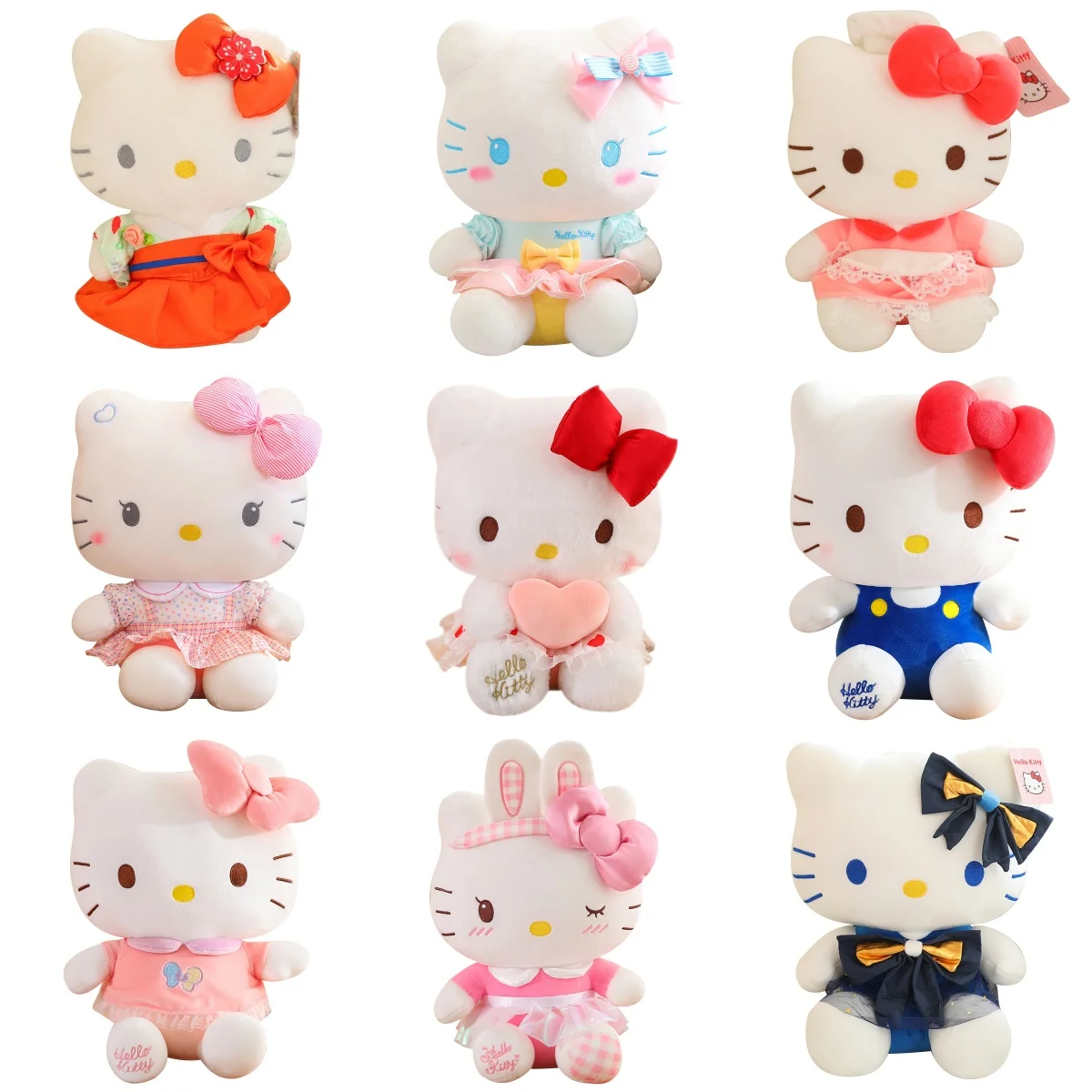 20cm Sanrio Hello Kitty Anime Kuromi My Melody Plush Hello Kitty Stuffed Toys Soft Pillow Plushies Doll Birthday Gifts For Girl