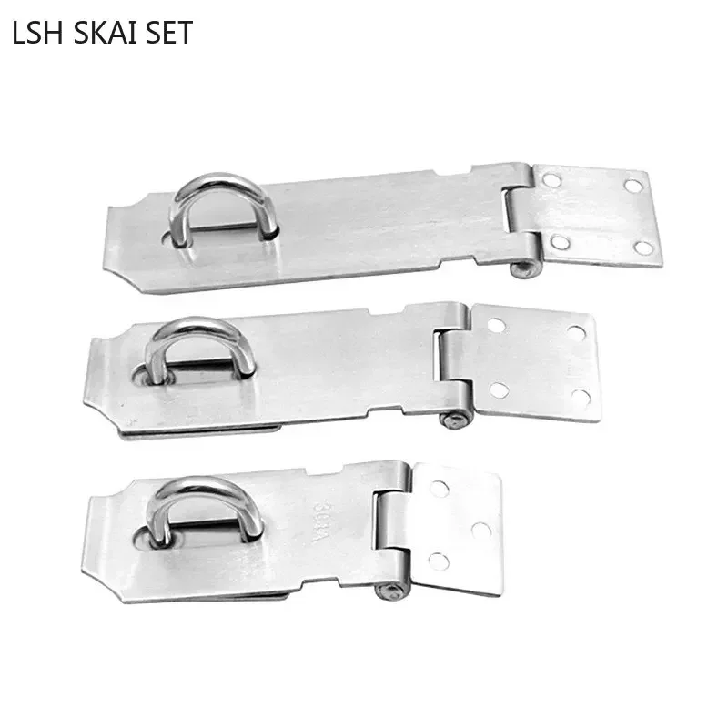 1pc 90/180 Degree Dual Use Stainless Steel Padlock Hasps Wooden Door Drawer Burglar-proof Bolt Buckle Window Latches Hasp