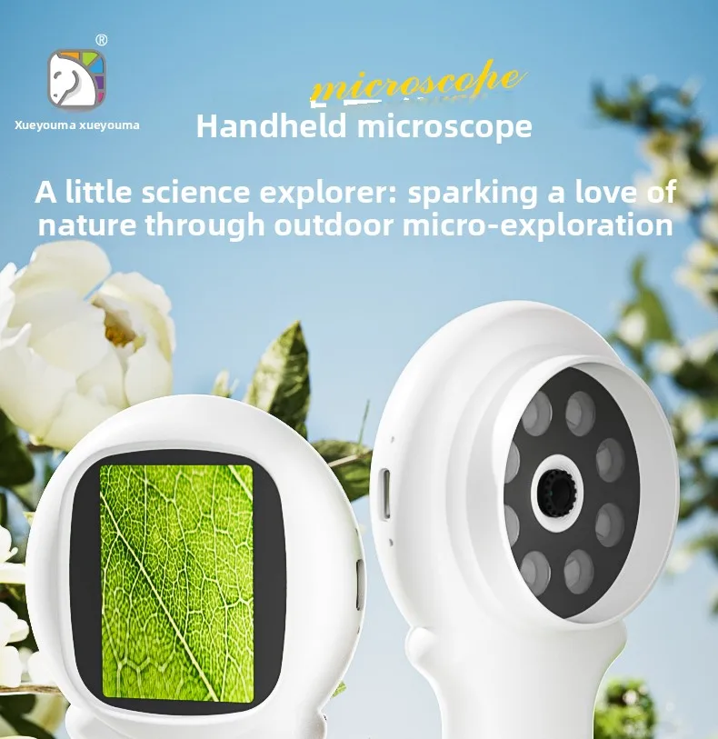 Cross-border Children's Microscope for Viewing Bacteria, Student Gifts, Handheld Portable Outdoor Observation Toys