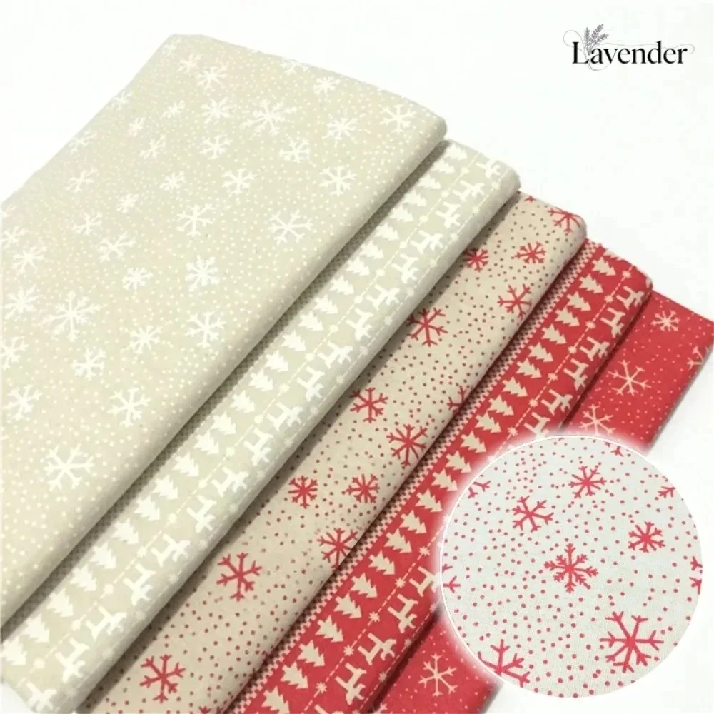 

Рождественская серия, белая снежинка, красный олень, хлопково-льняная скатерть «сделай сам», подушка, чехол на автомобильный стул, домашний текстиль, ткань