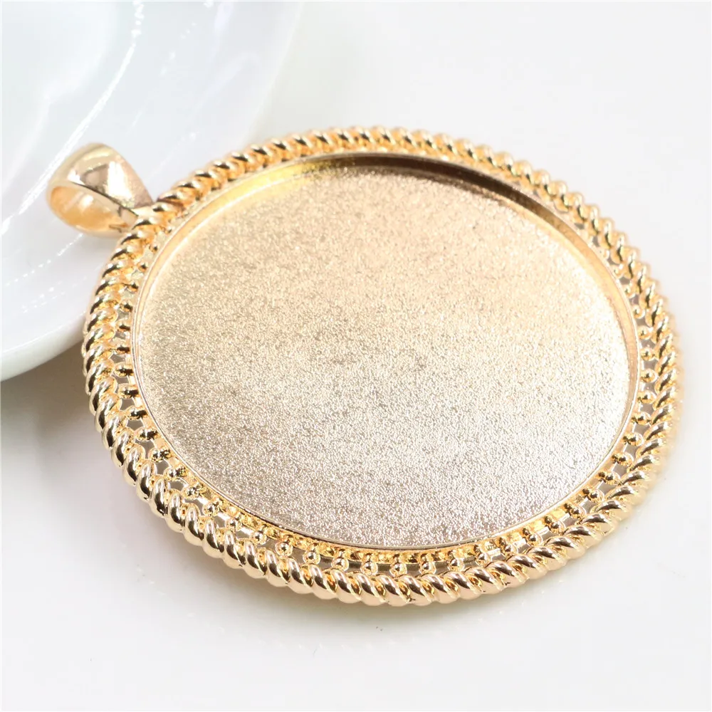5pcs/lot 40mm Inner Size Antique Bronze and Silver Plated New Fashion Style Cabochon Base Setting Charms Pendant