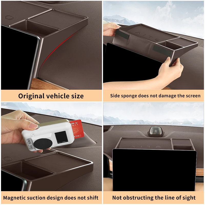 Car Instrument panel storage box For SERES 7 HUAWEI AITO M7 Center console Storage tray ETC tissue bracket tray inter accessorie