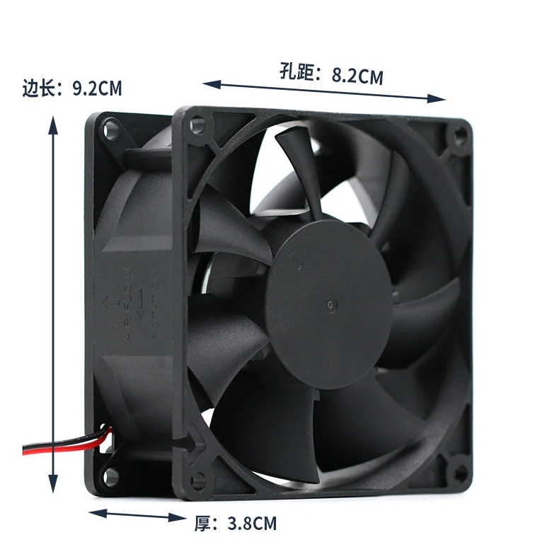 

IP68 полностью водонепроницаемый большой объем воздуха 92x92x38 мм 90 мм увлажнитель сервер промышленный преобразователь частоты охлаждающий вентилятор