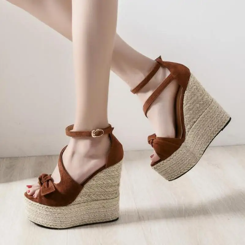 Sexy Peep Toe Shoes Thick Bottom Summer Shoes Wedge Sandals Sandals Women