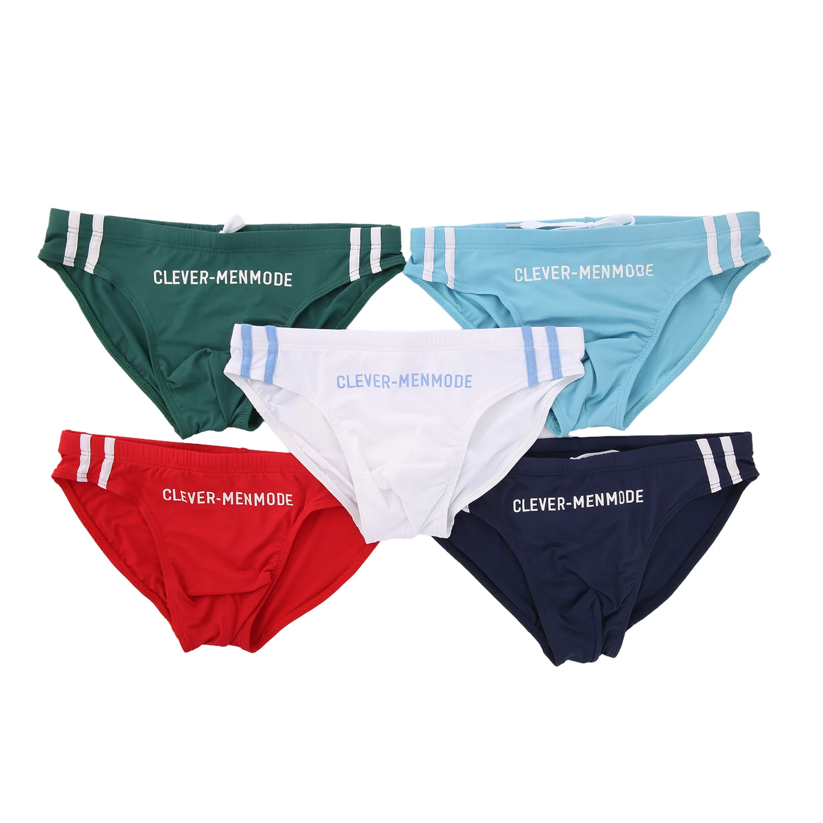 3 Stuks Heren Zwemmen Slips Effen Kleur Trekkoord Badpak Ardennen Pouch Sexy Bikini Zomer Beachwear Man Sunga Bodems Badmode