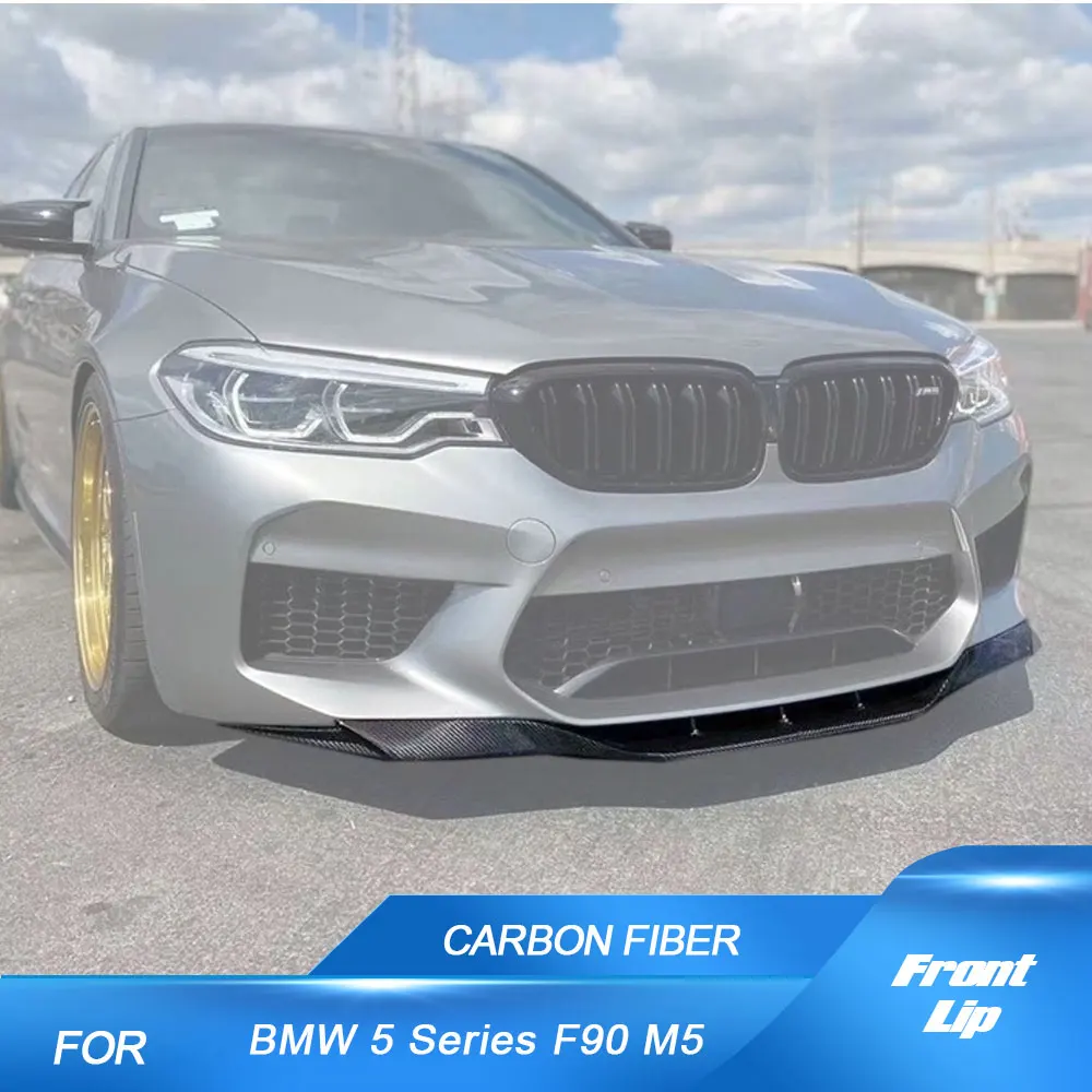 

Car Front Bumper Lip Spoiler Splitters For BMW F90 M5 2018-2020 Carbon Fiber Front Bumper Lip Spoiler Splitters Bumper Guard